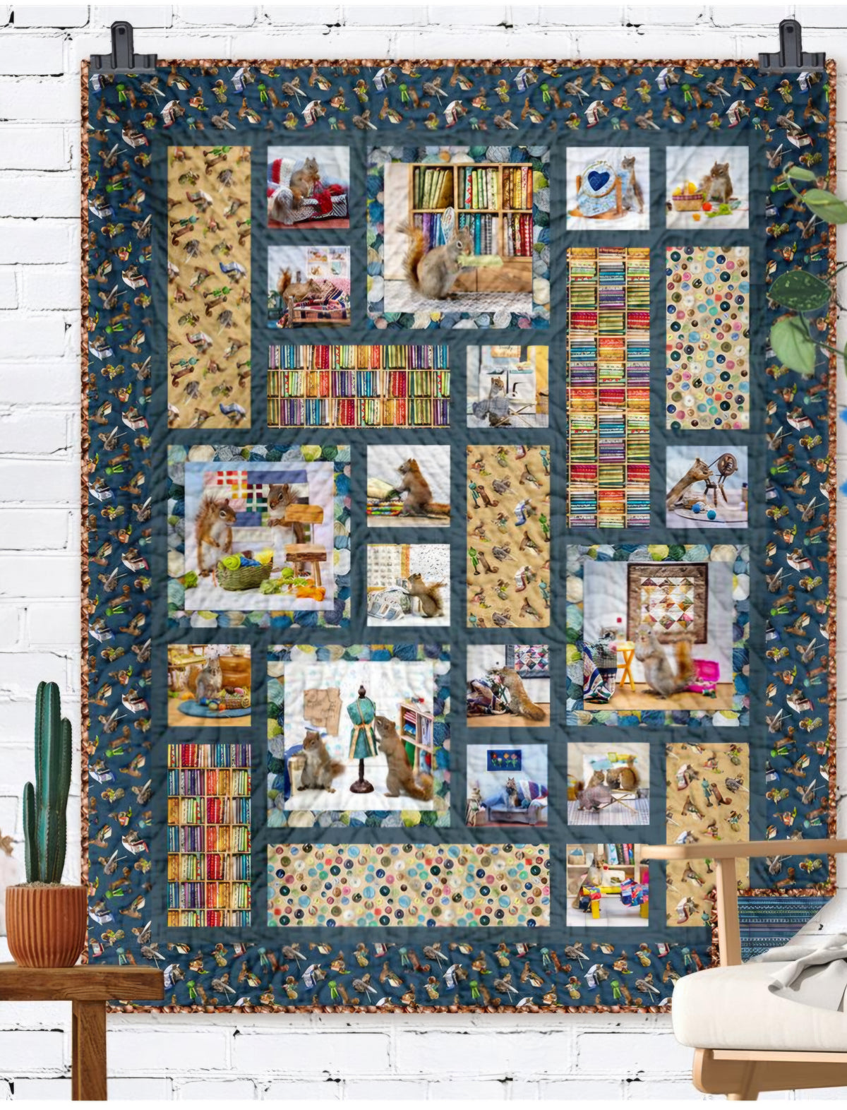Secret Life of Squirrels IV Quilt Kit