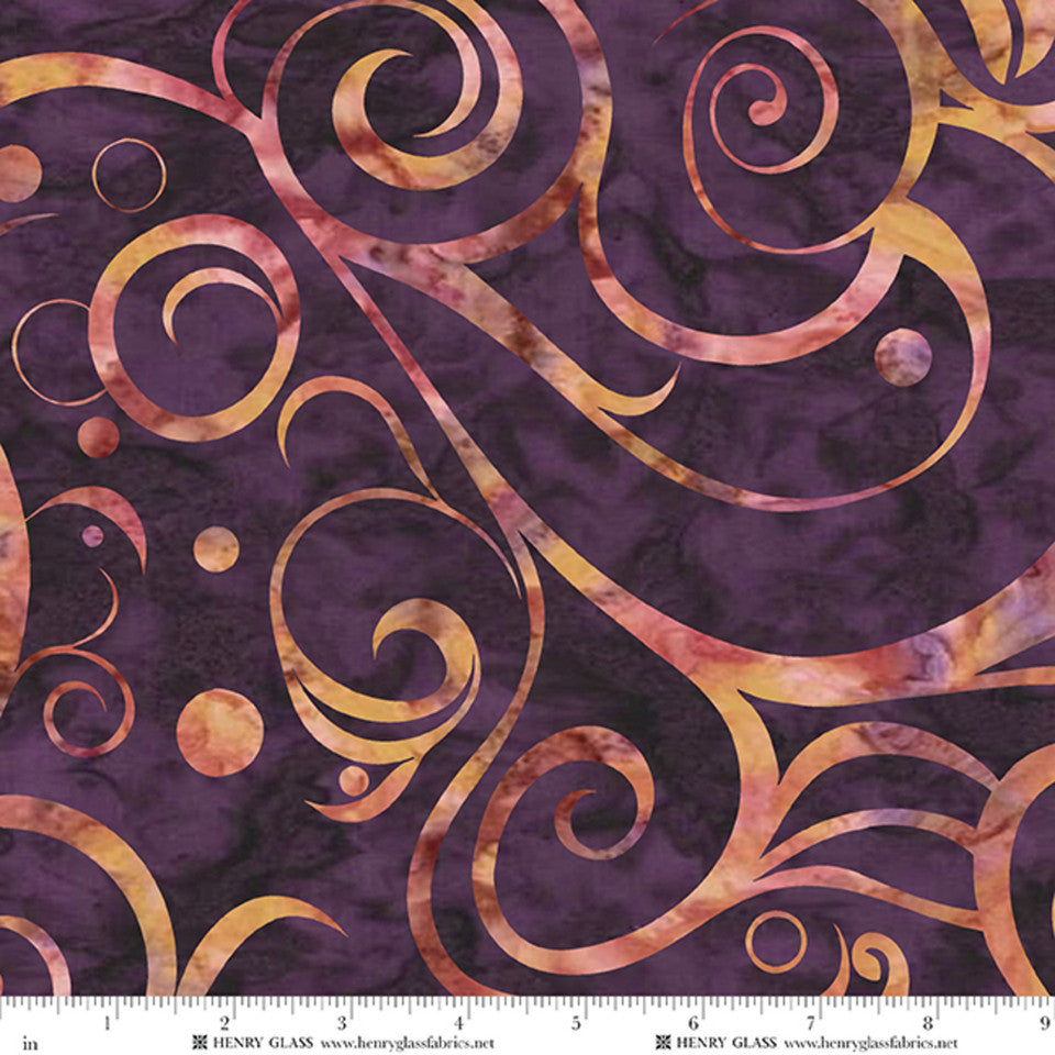 Easy Breezy 118" Swirl & Dot - Aubergine