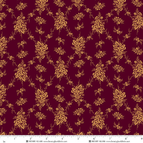 Scrap Basket Besties Vintage Wallpaper - Eggplant