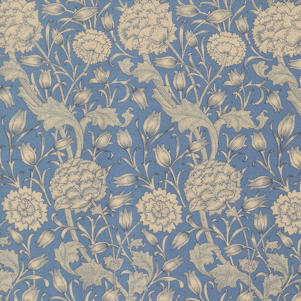 Larkspur and Linen Cornflower fabric