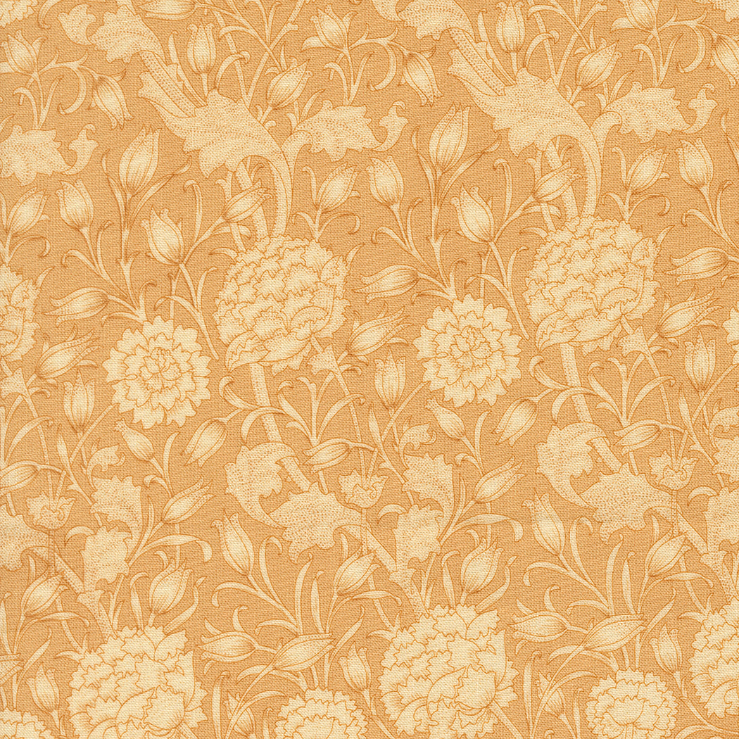 Larkspur and Linen Tan fabric