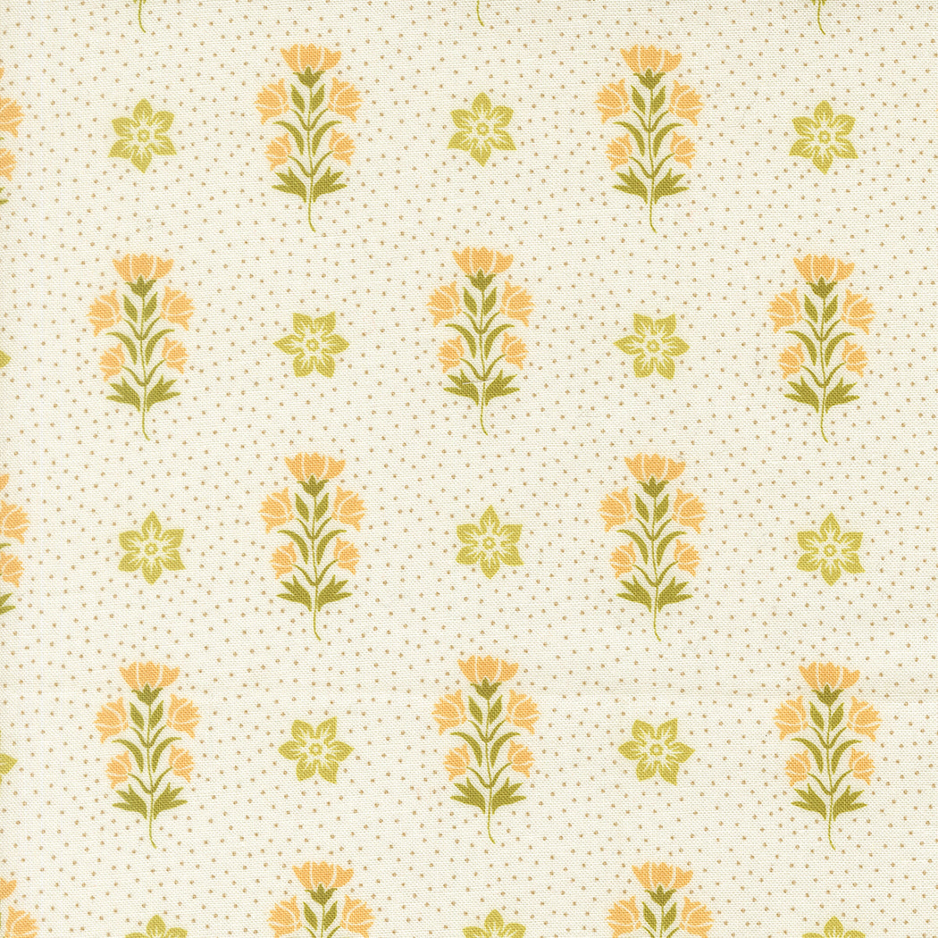 Larkspur and Linen Daisy fabric