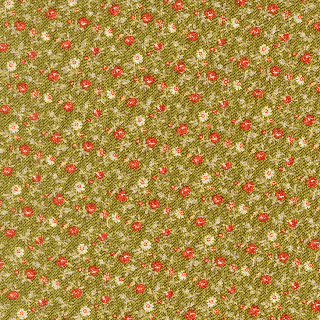 Larkspur and Linen Moss fabric