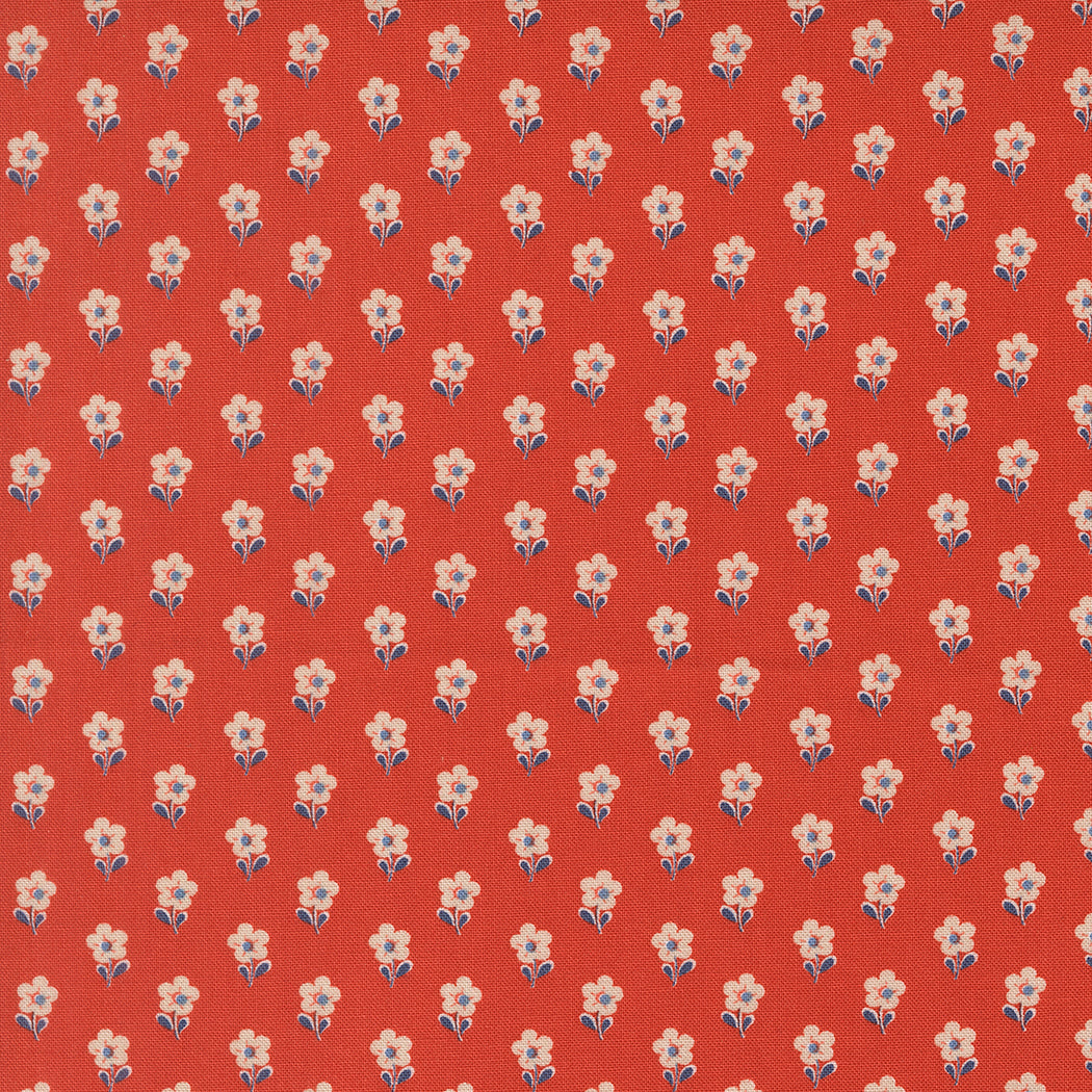 Larkspur and Linen Pomegranate fabric