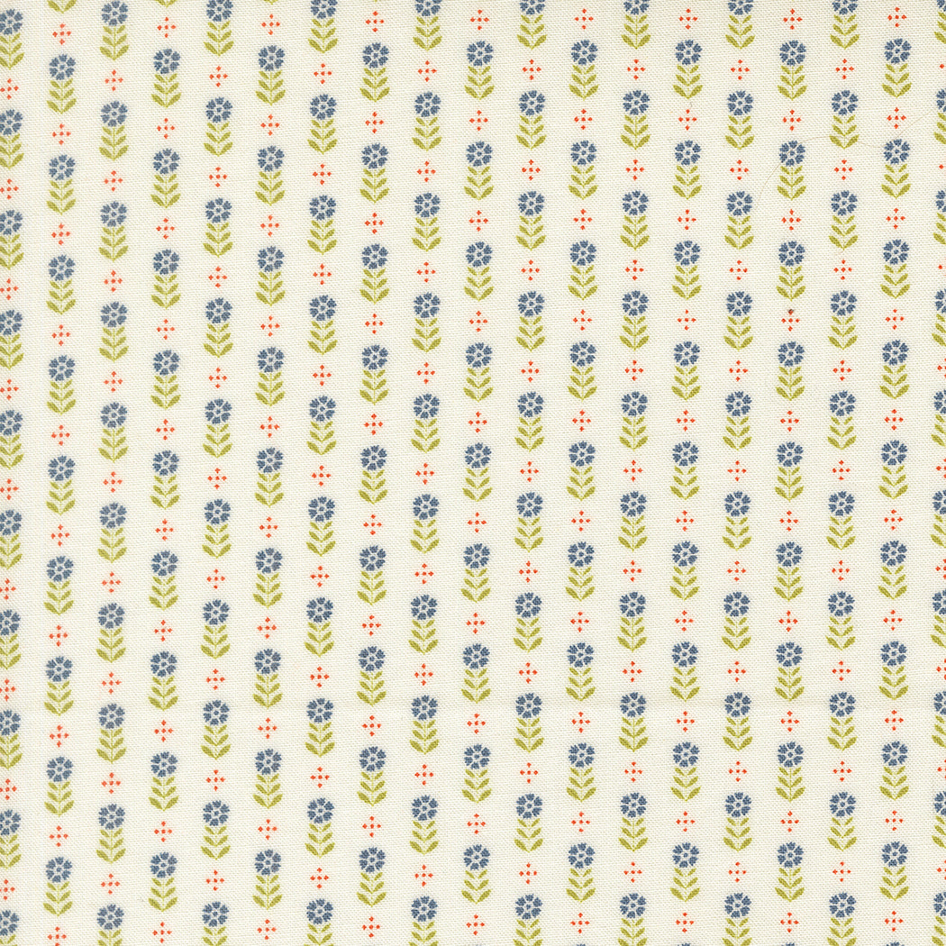 Larkspur and Linen Daisy fabric