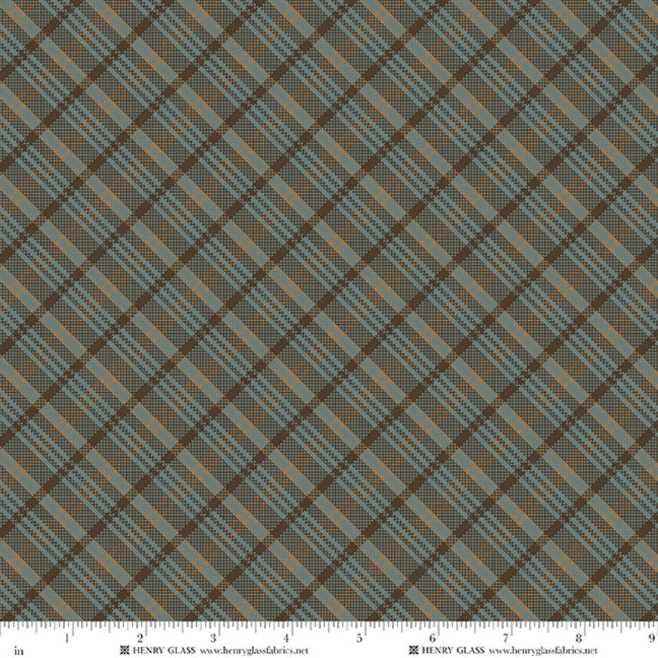 Return of the Blue Bird of Happiness Small Bias Plaid - Teal