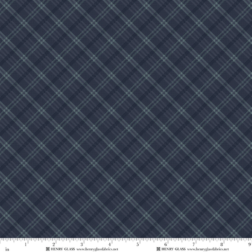 Return of the Blue Bird of Happiness Small Bias Plaid - Navy
