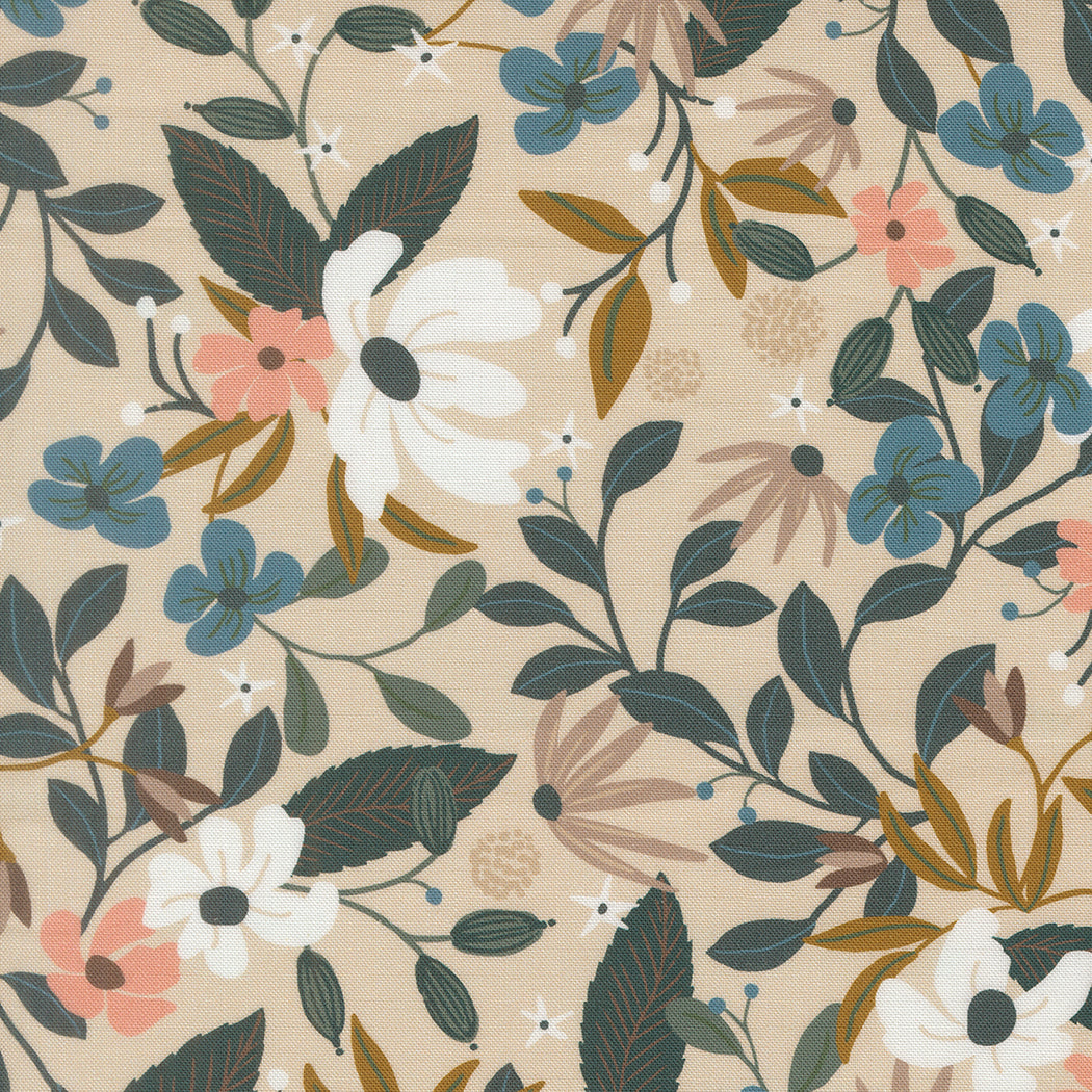Midnight Fleur Smoke fabric