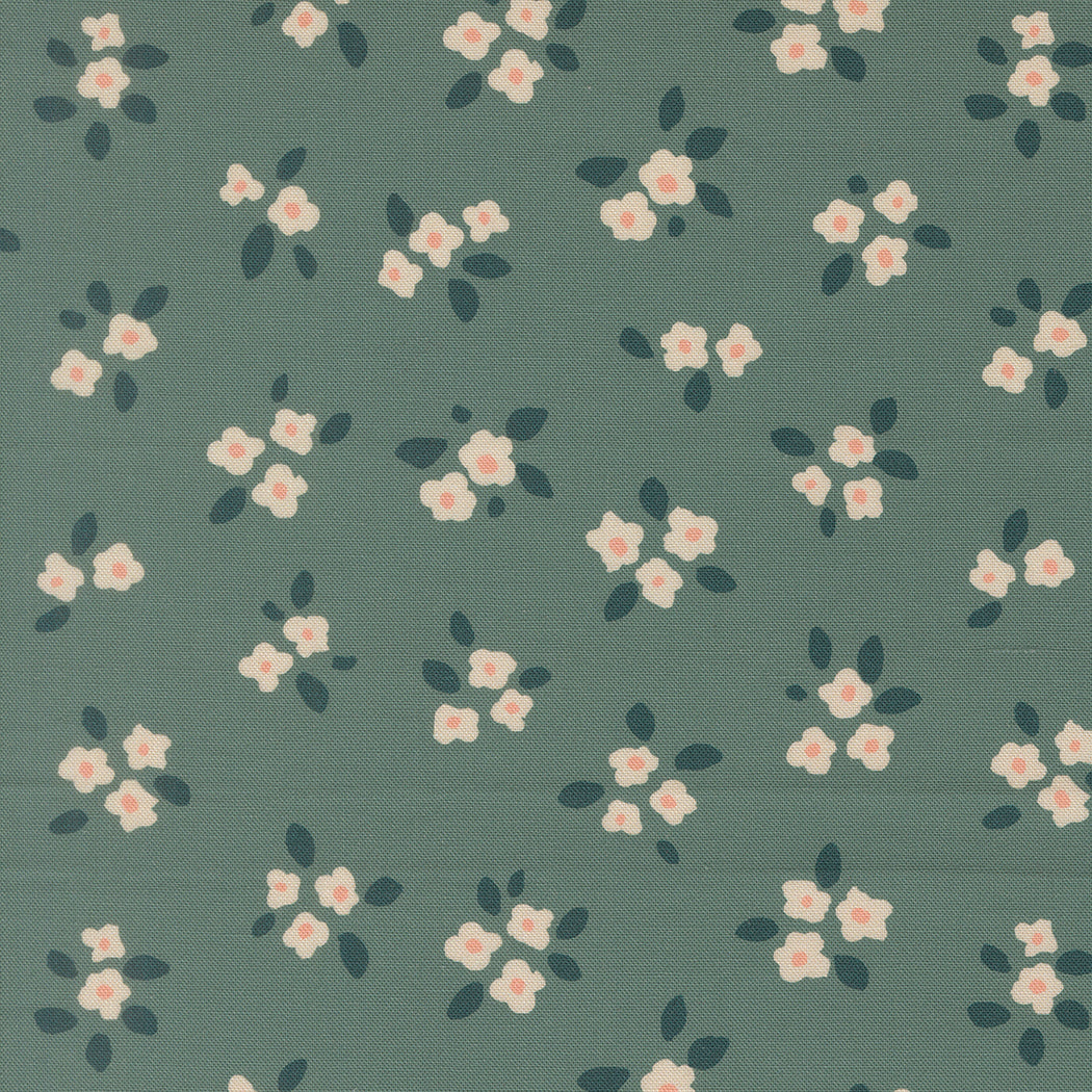 Midnight Fleur Seafoam fabric