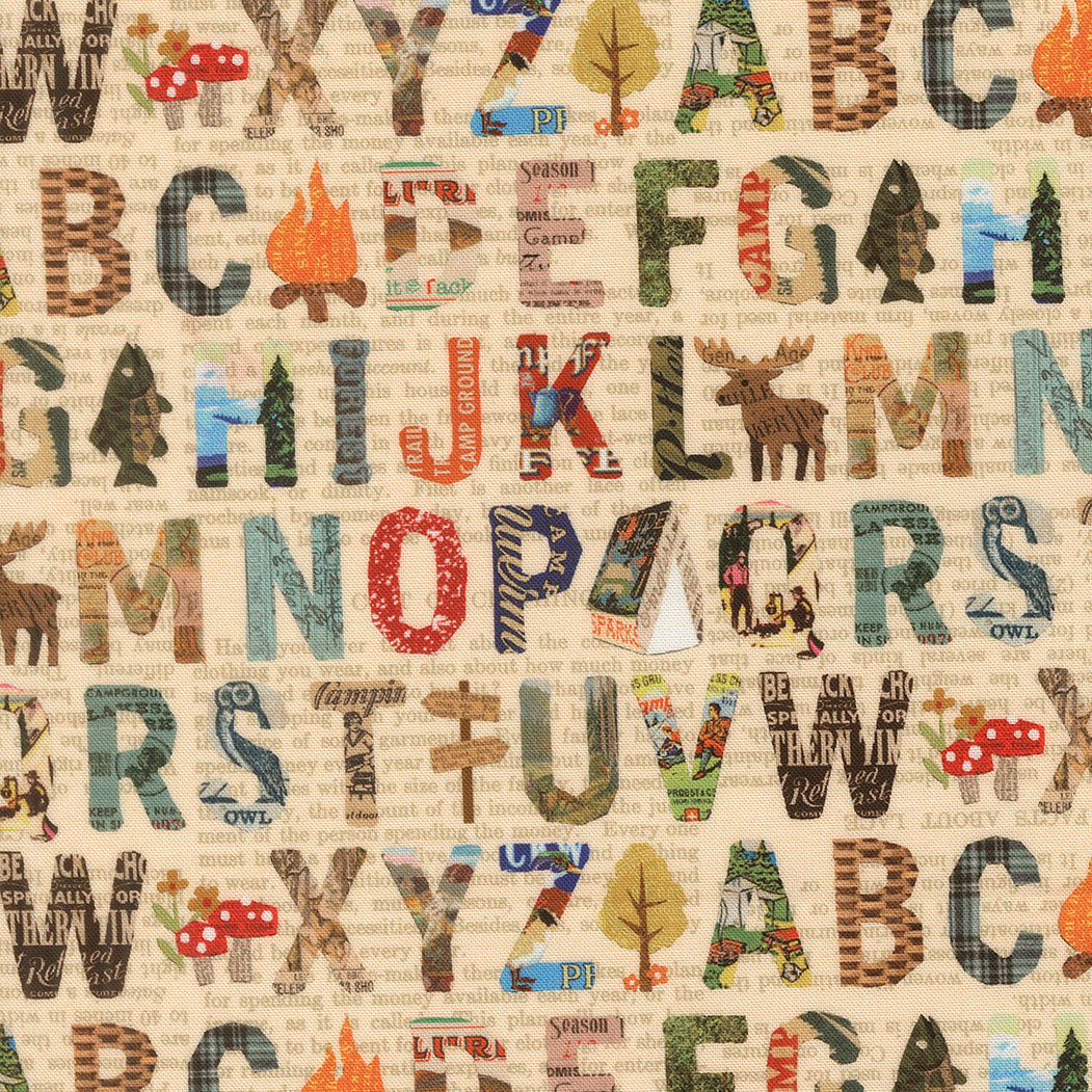 Paper Trails Cream fabric