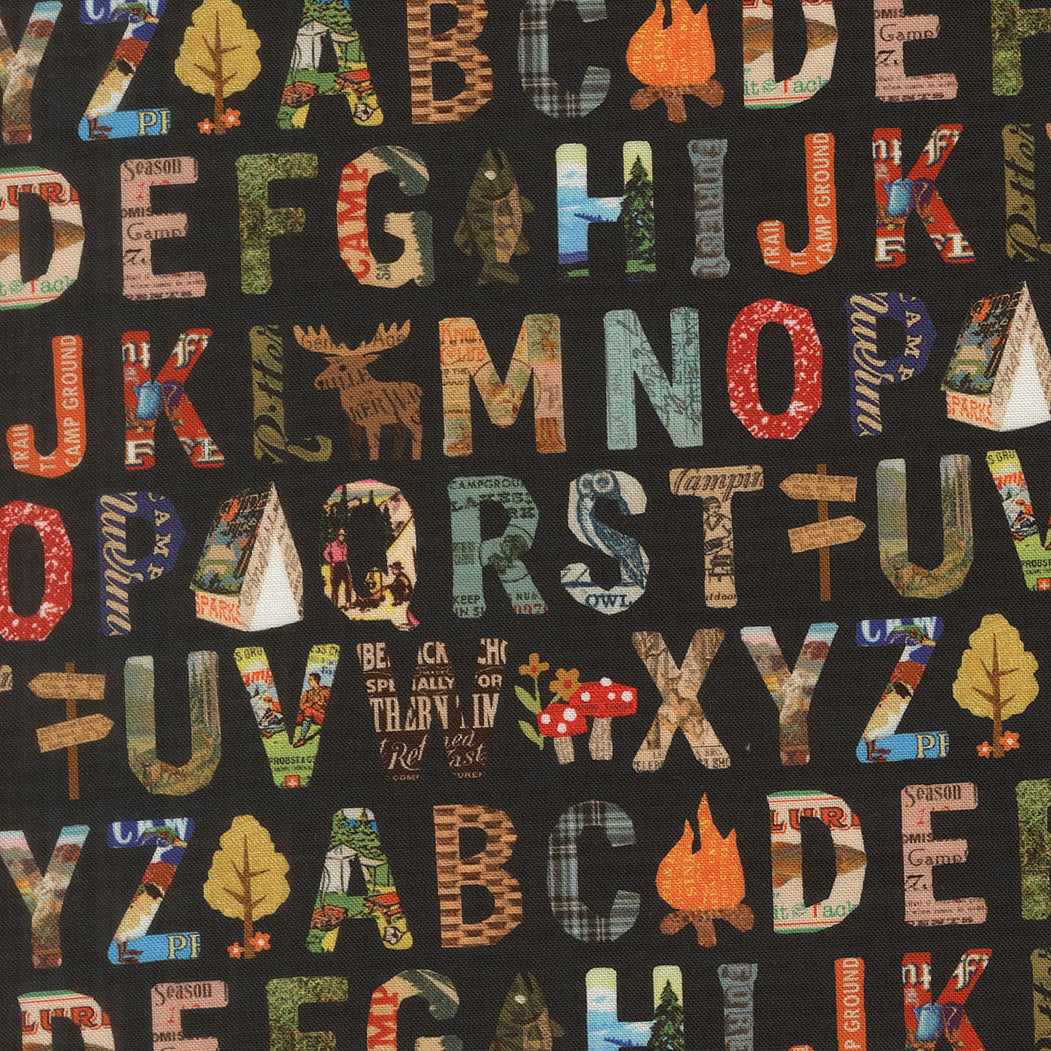Paper Trails Navy fabric