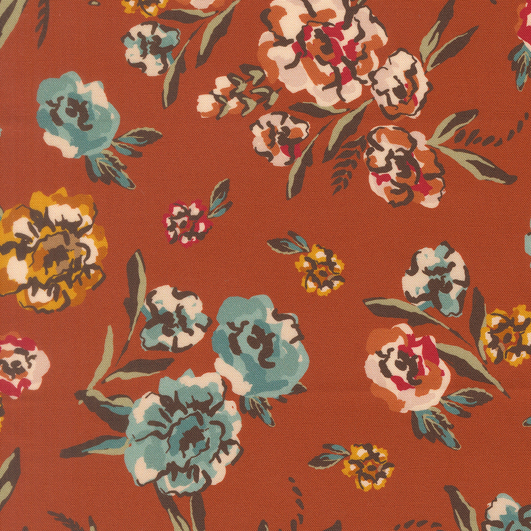 Flora Thread Spice fabric