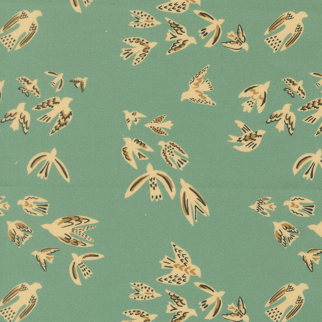 Flora Thread Teal fabric