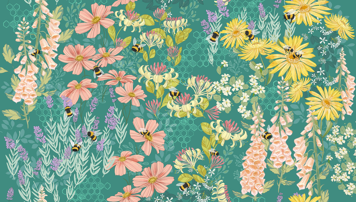 Pollinators Pond fabric