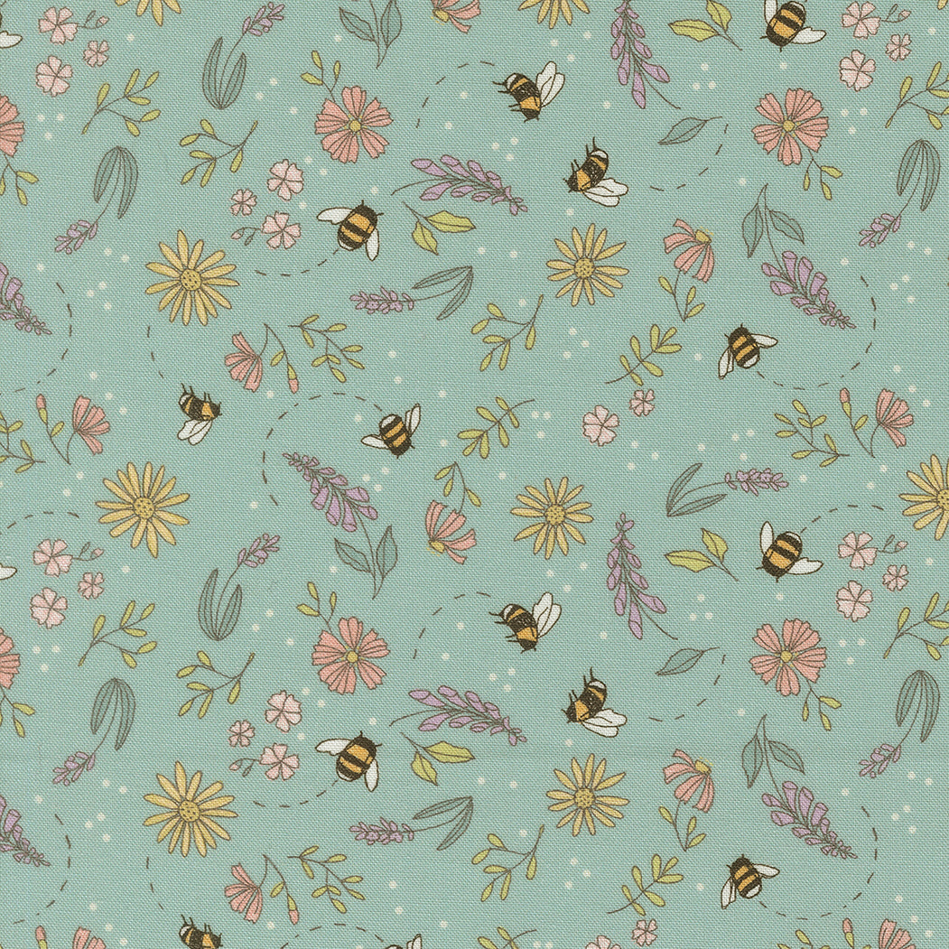 Pollinators Stream fabric