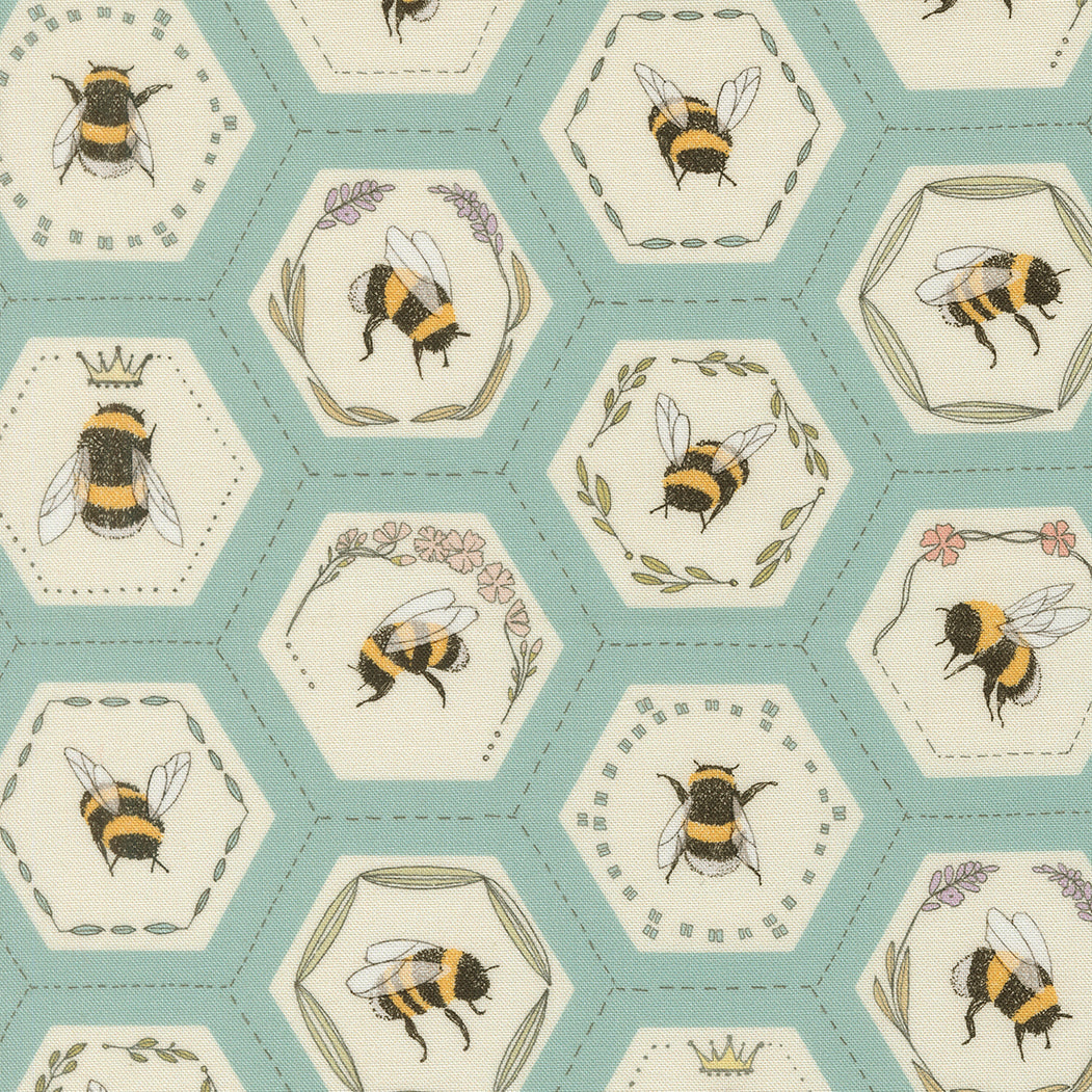 Pollinators Stream fabric
