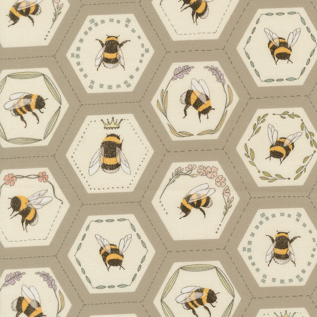 Pollinators Pebble fabric
