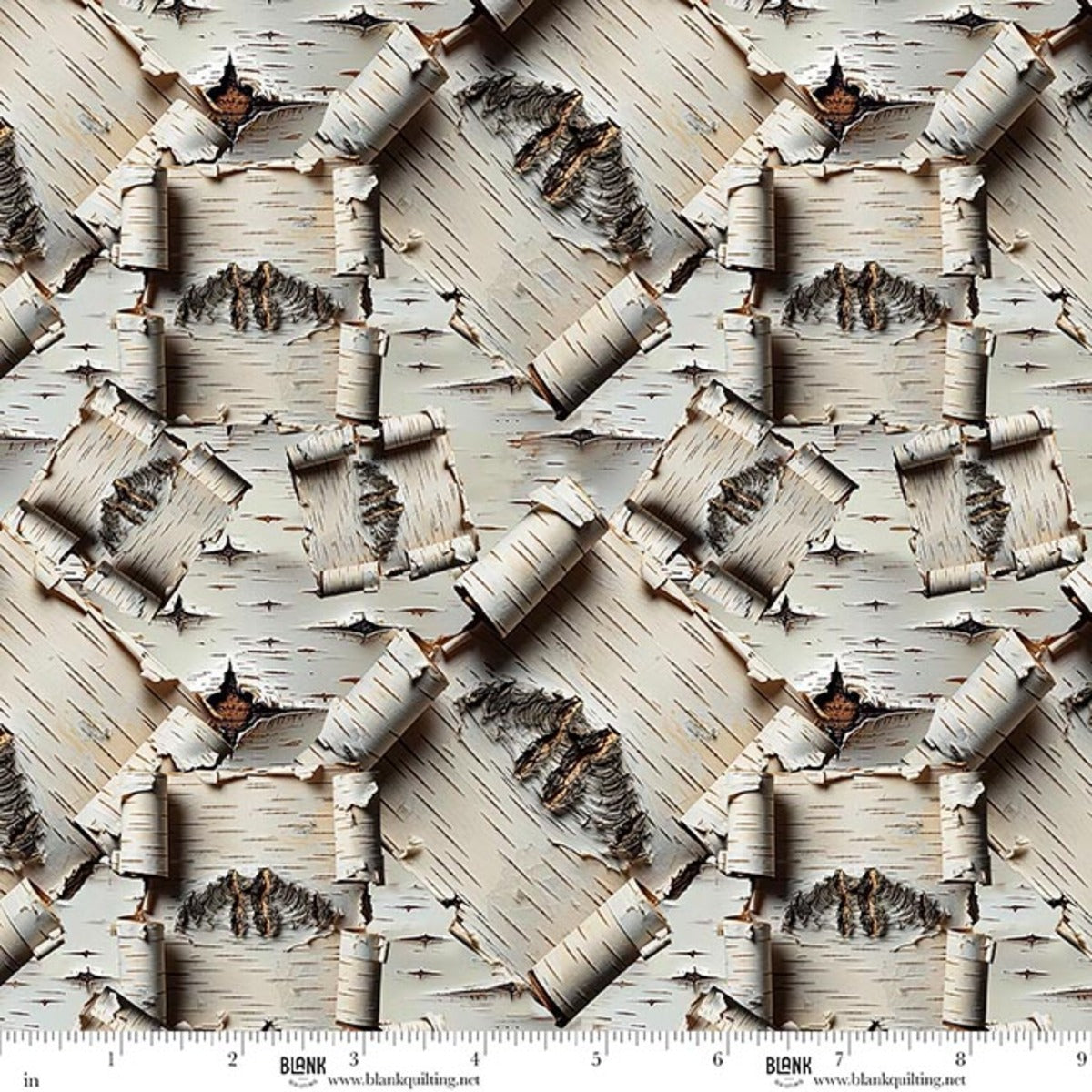 Babies in the Wild Tree Bark Texture Light Grey fabric