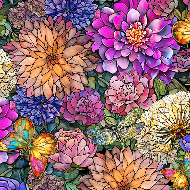 Make a Wish Floral Fuchsia fabric