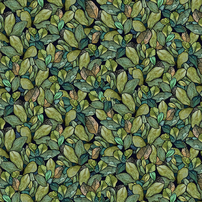 Make a Wish Leaves Sage fabric