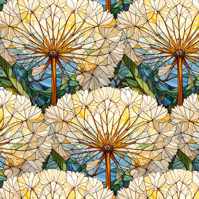 Make a Wish Blooms Soft Gold fabric