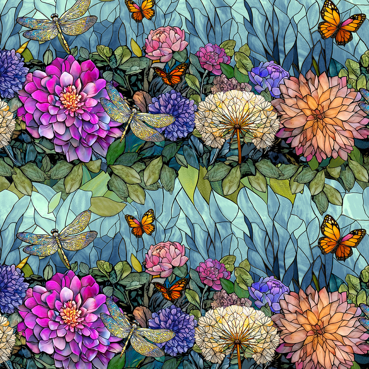 Make a Wish Dragonflies Multi fabric