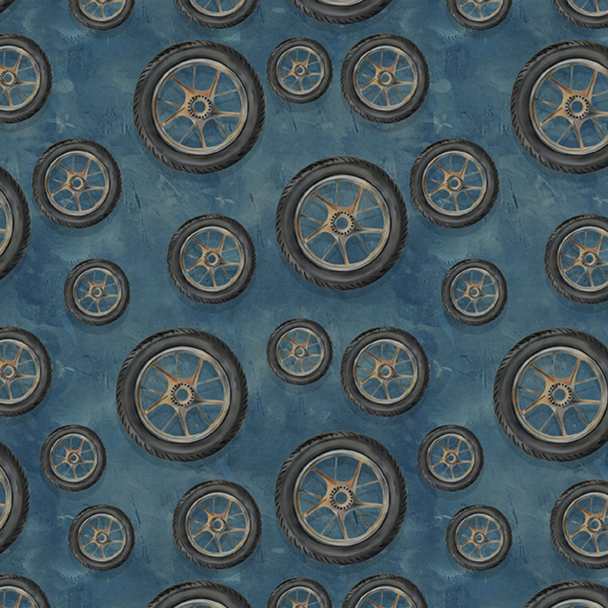 Rider's Club Wheel Toss Teal fabric