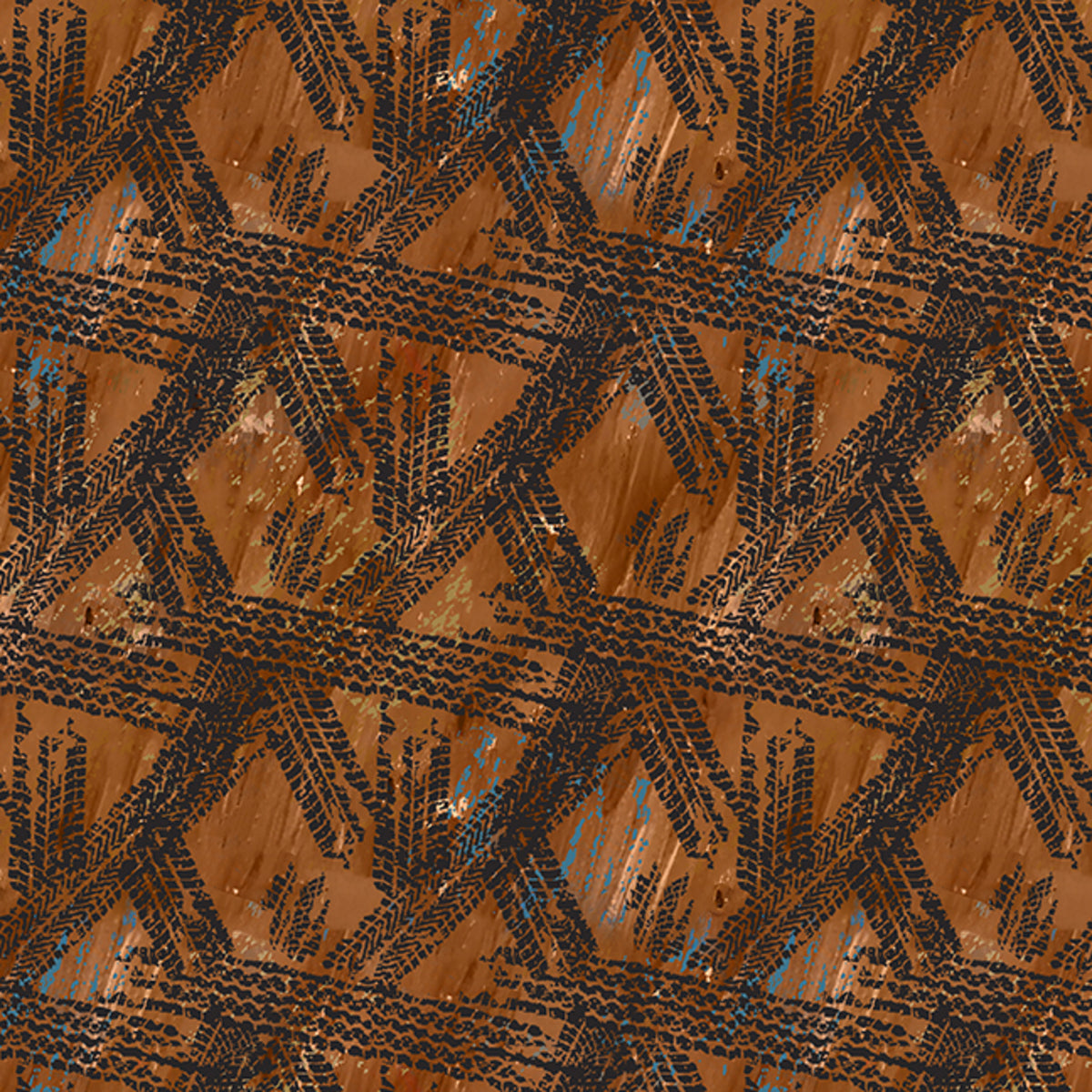 Rider's Club Tread Marks Rust fabric
