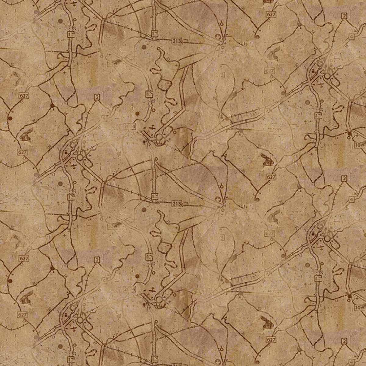 Rider's Club Map Biscuit fabric