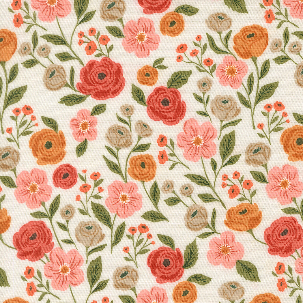 Garden Glam Cream fabric