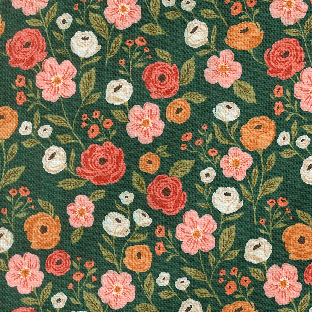 Garden Glam Teal fabric