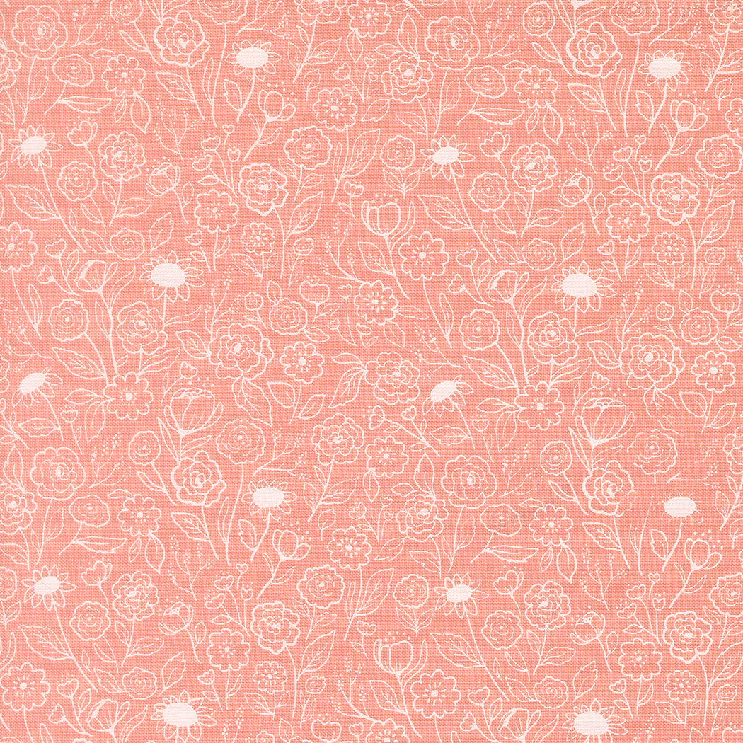 Garden Glam Carnation fabric