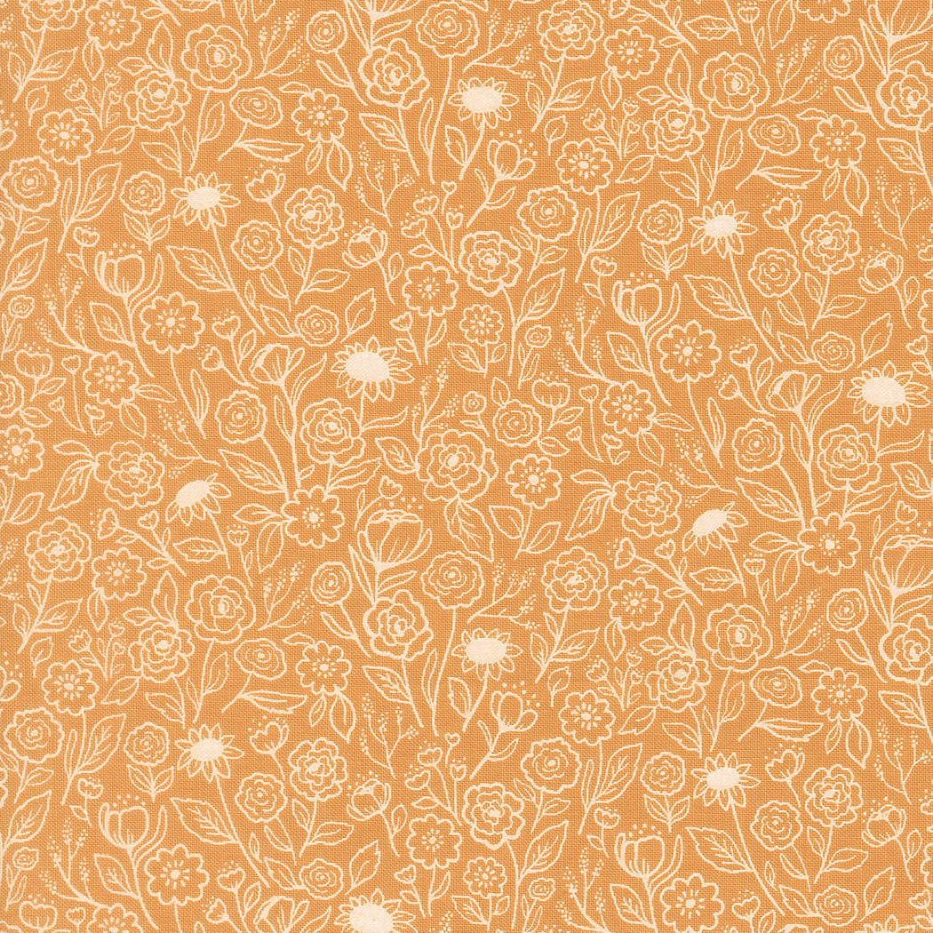 Garden Glam Goldenrod fabric