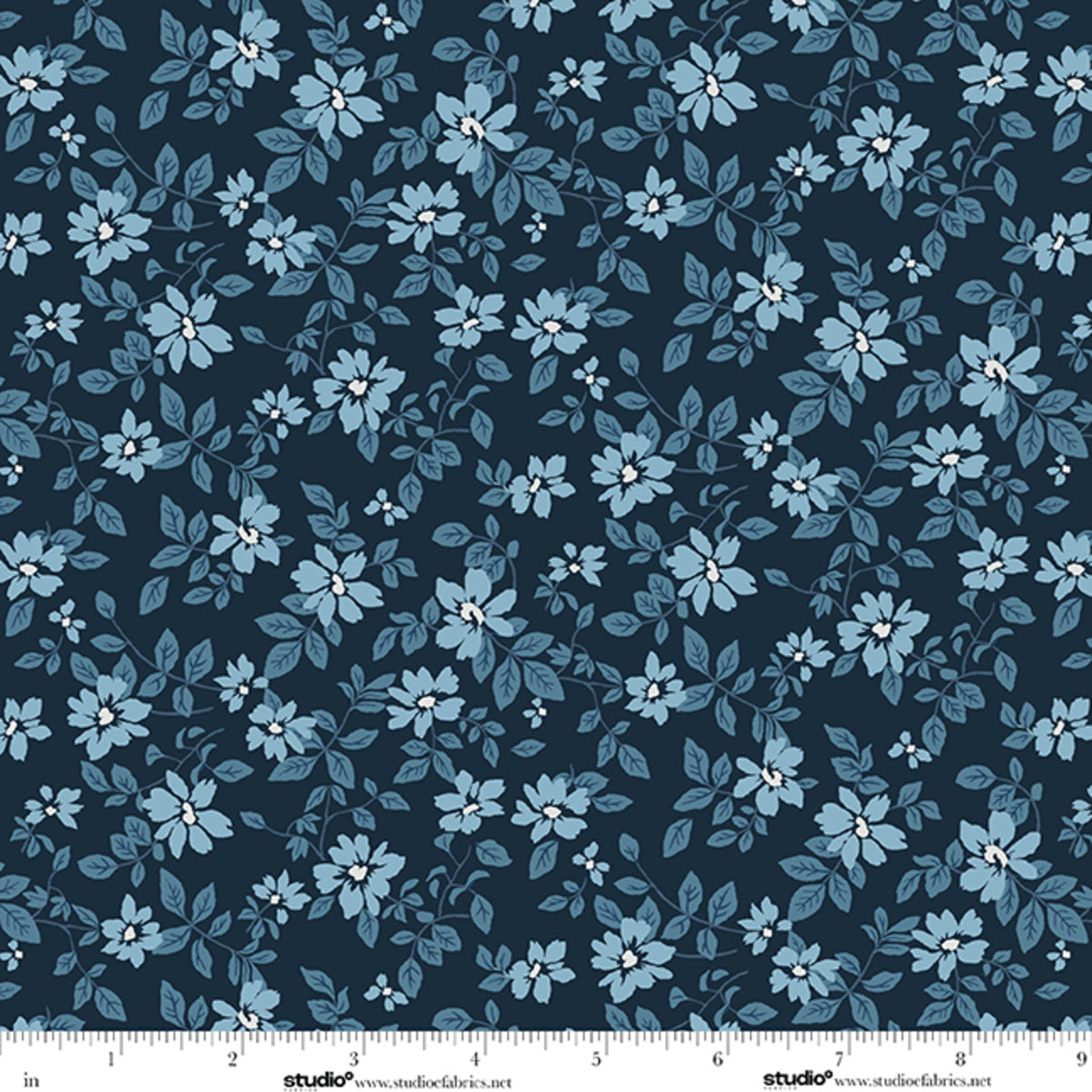 Bar Harbor Bar Harbor Small Floral Toss - Twilight Blue by Chelsea DesignWorks