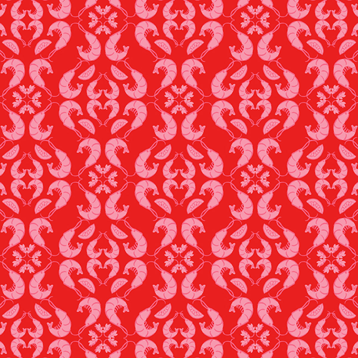 Fishy Business Fishy Business Damask Shrimp - Red by Mable Tari