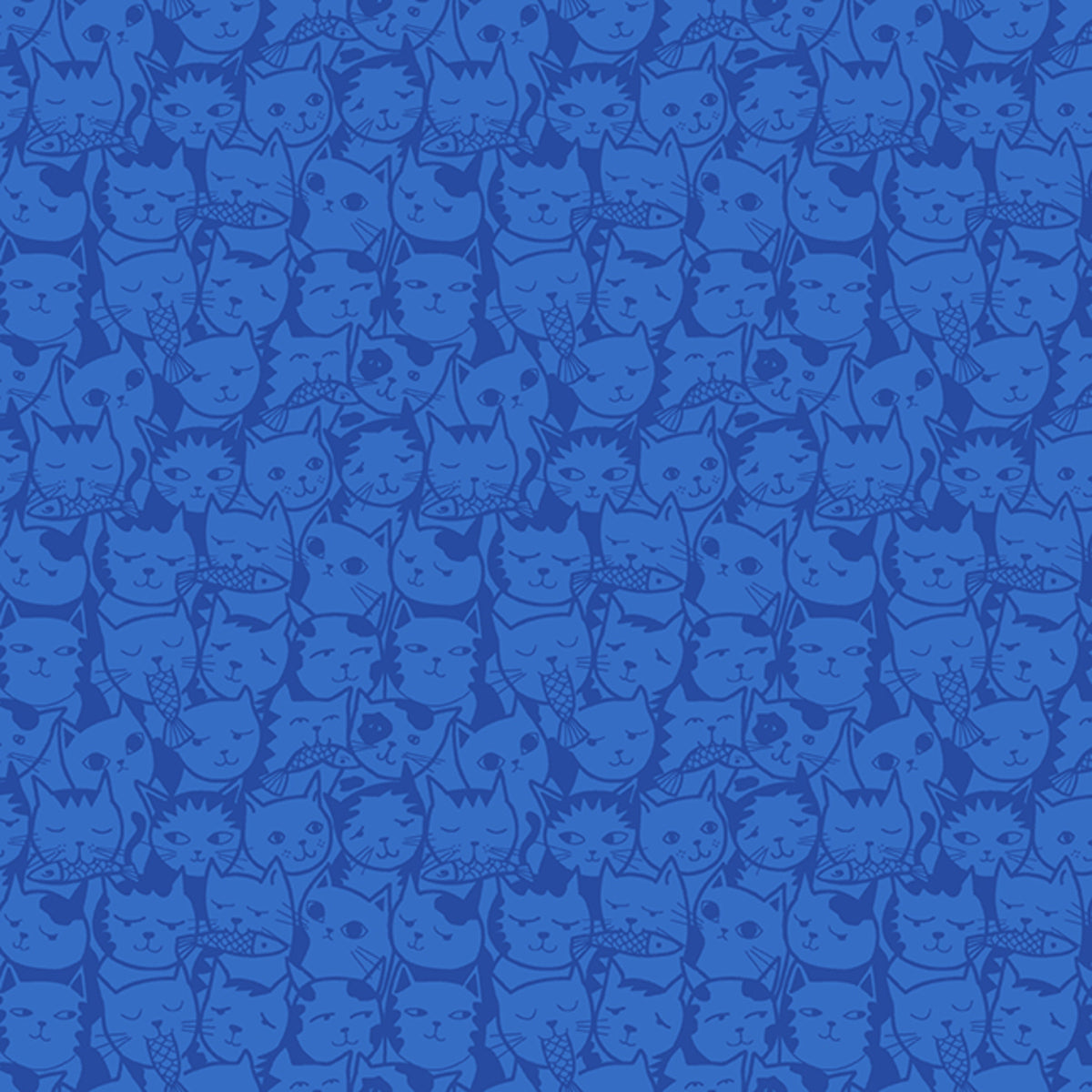Fishy Business Fishy Business Outlined Cats with Fish - Nightshade by Mable Tari