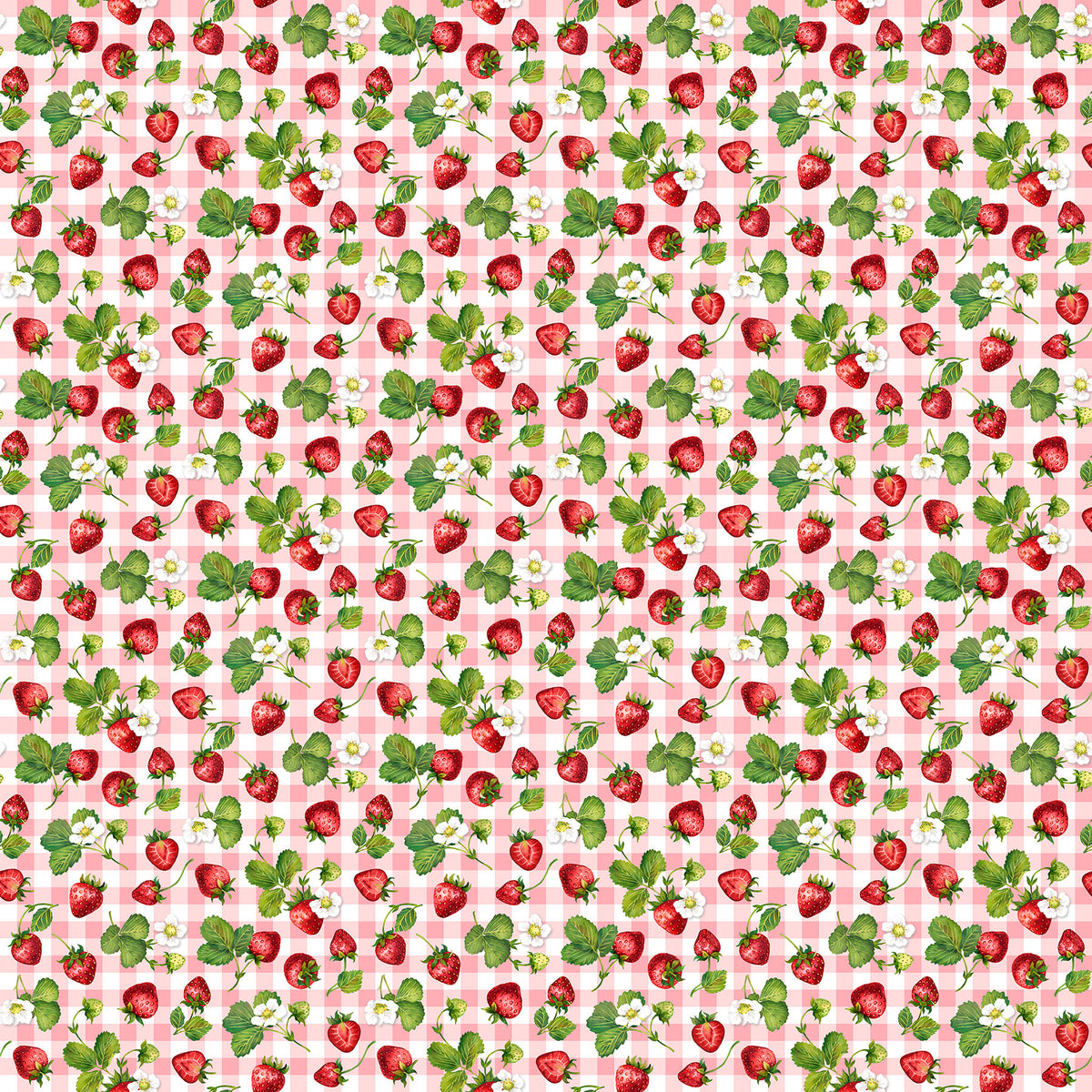 Well Preserved Strawberry Check - Pink Multi