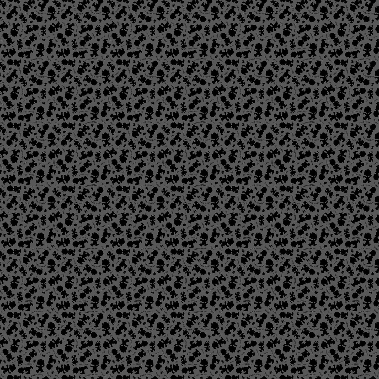Peanuts - Yardage - Silhouettes - Charcoal