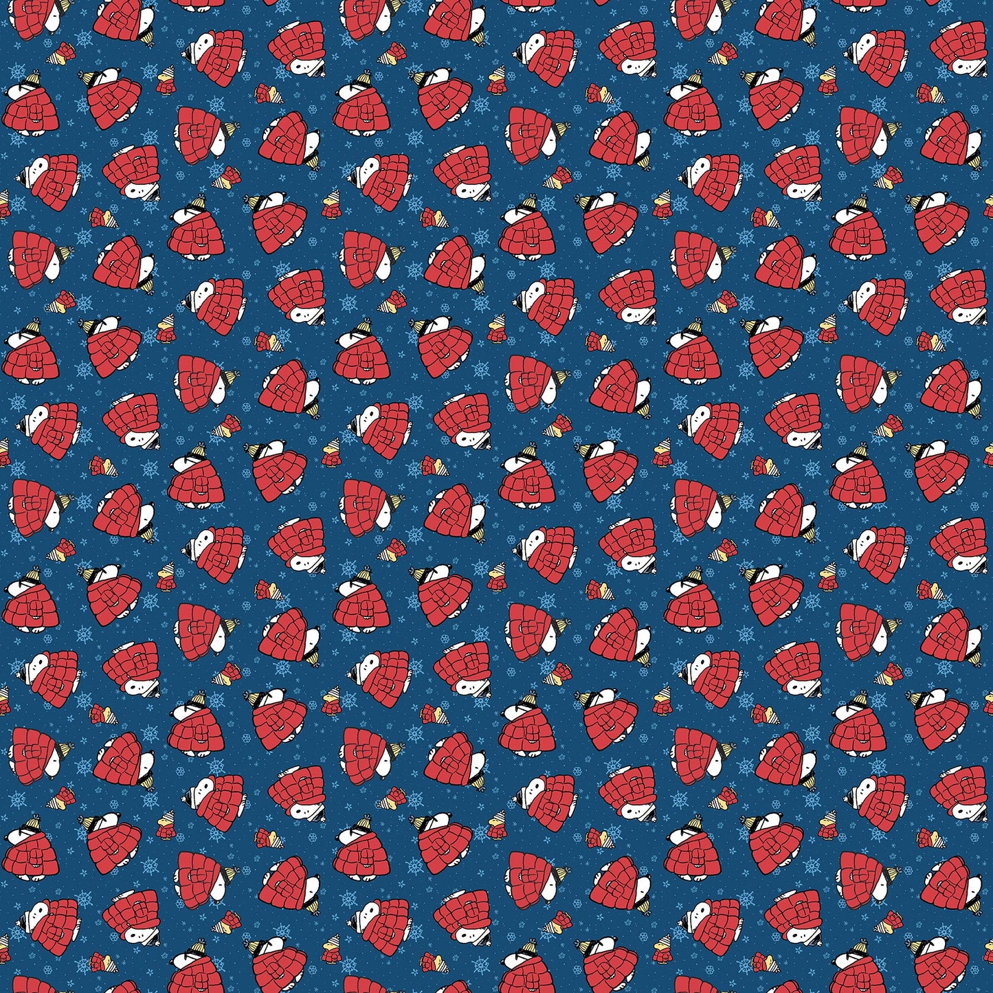 Frosty Friends - Yardage - Big Puffer - Blue Multi