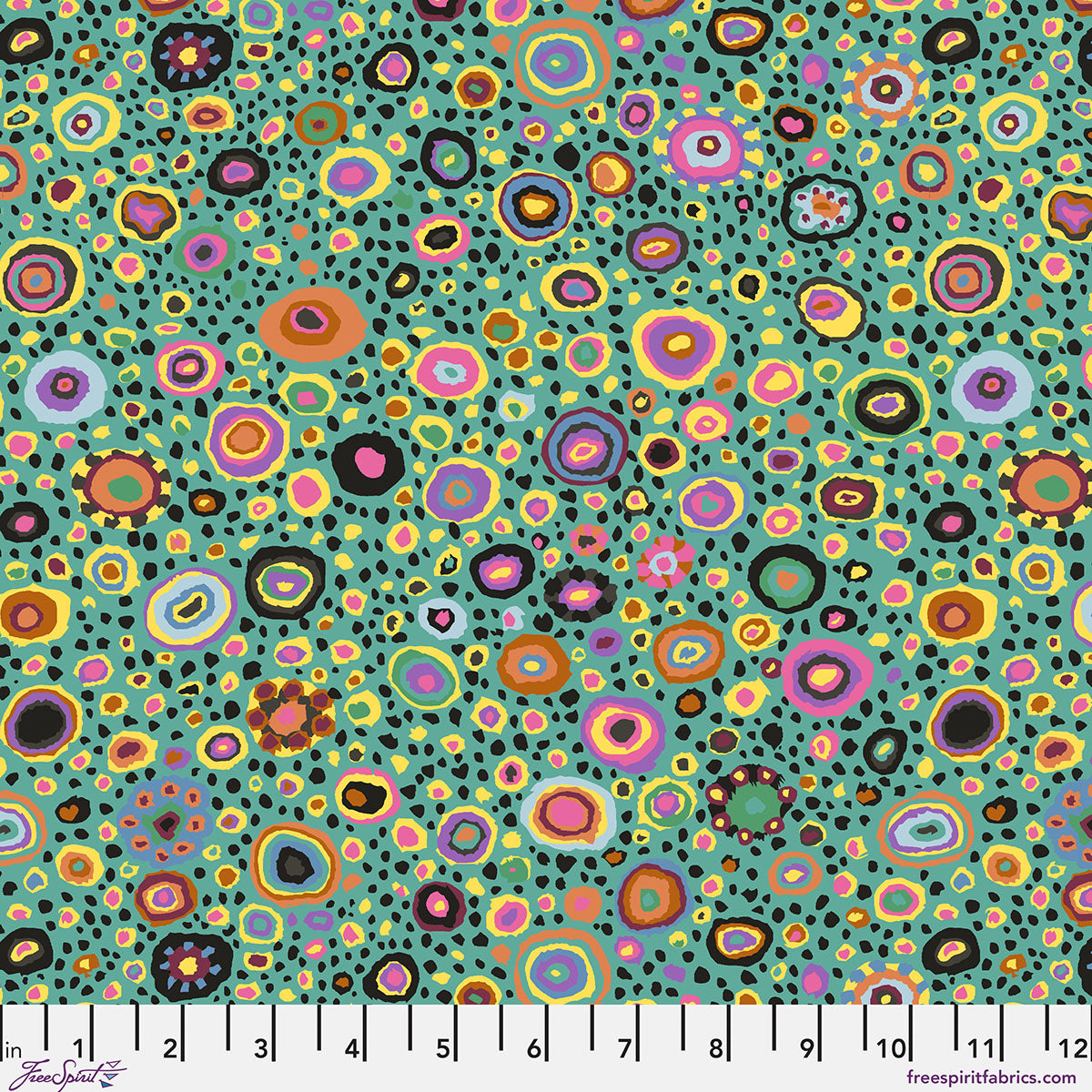 Ode to Roman Glass Roman Glass Teal fabric by Kaffe Fassett Collective