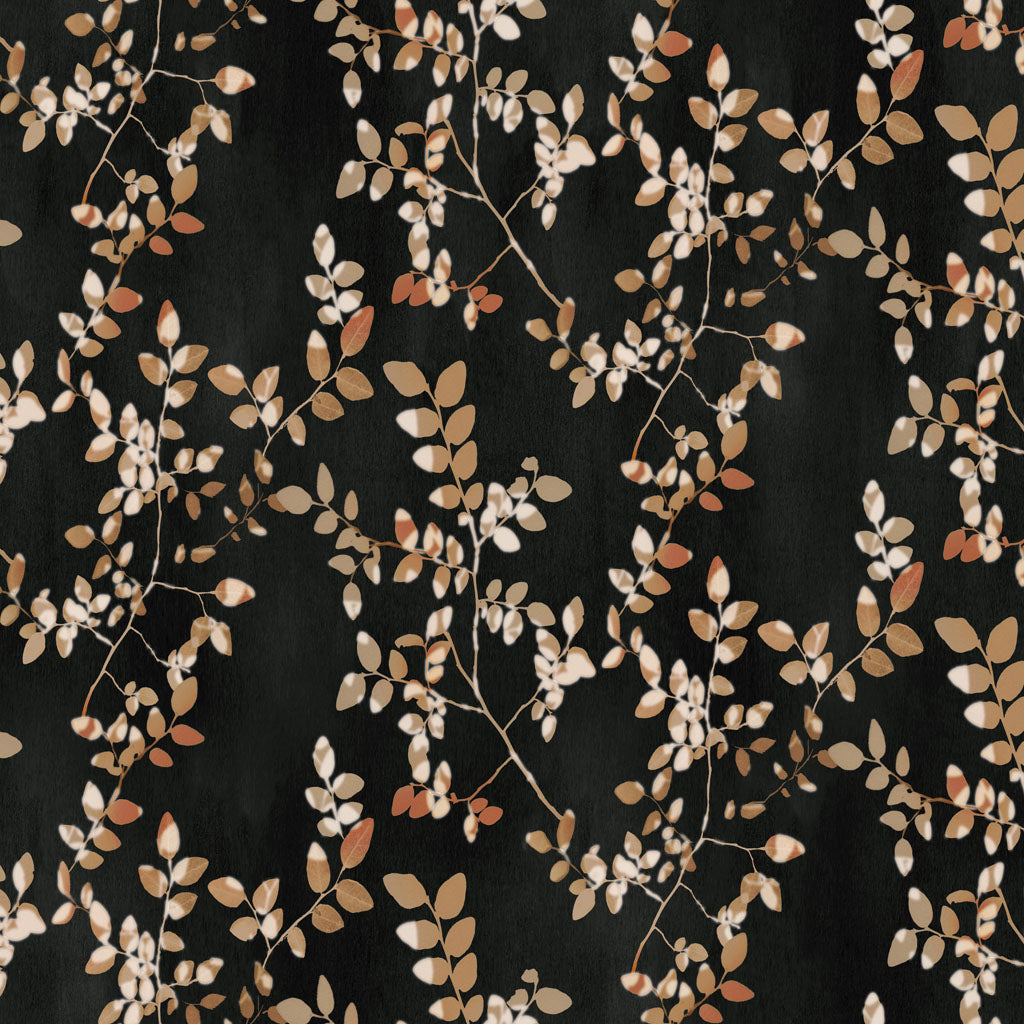Naturescape II Vines - Black fabric from Clothworks