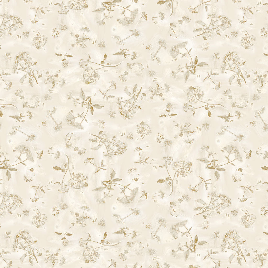Naturescape II Sprigs - Light Khaki fabric from Clothworks