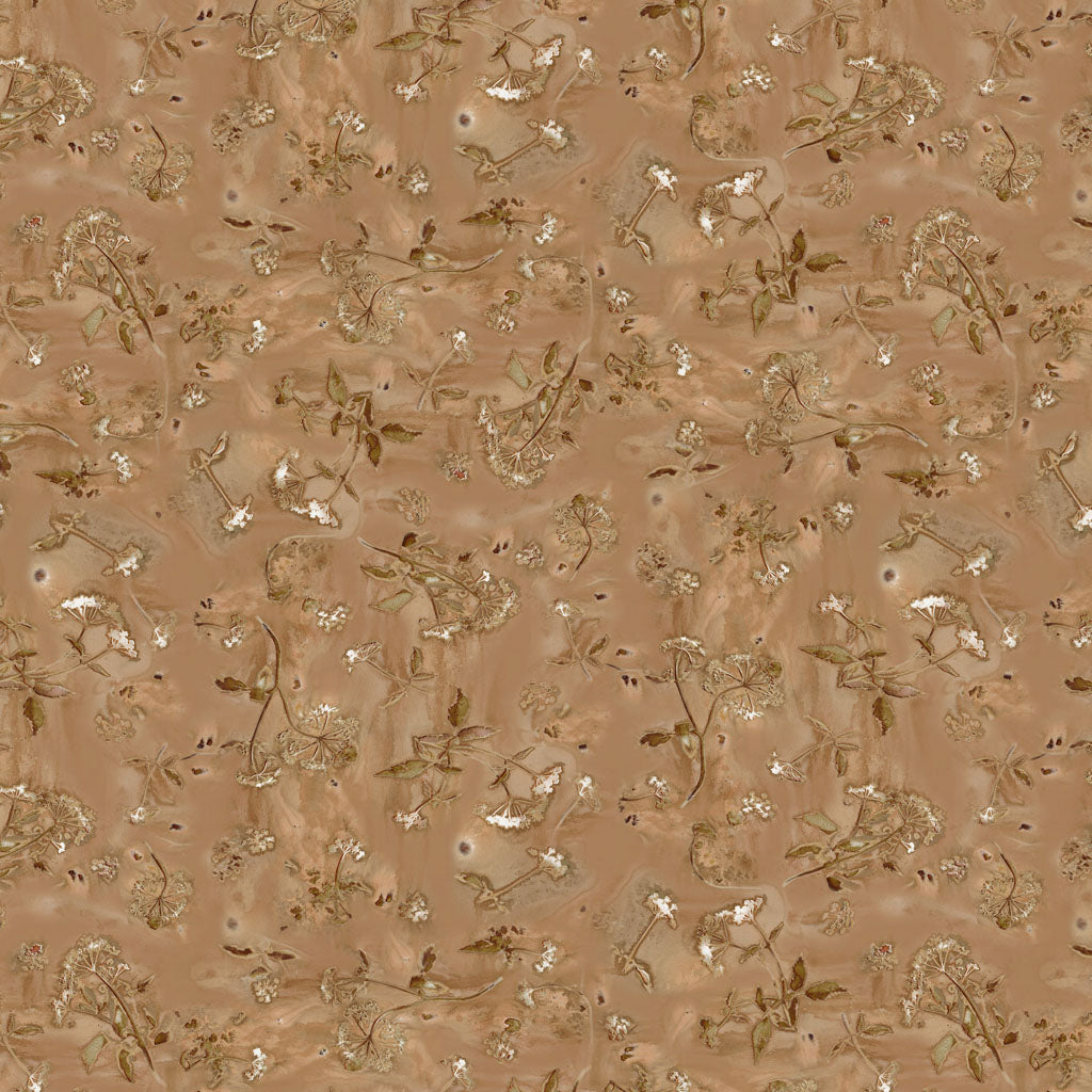 Naturescape II Sprigs - Caramel fabric from Clothworks