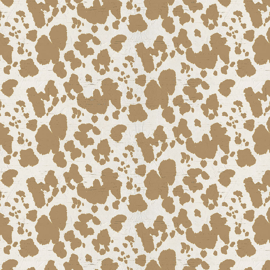 On the Farm Cowhide - Caramel fabric from Clothworks