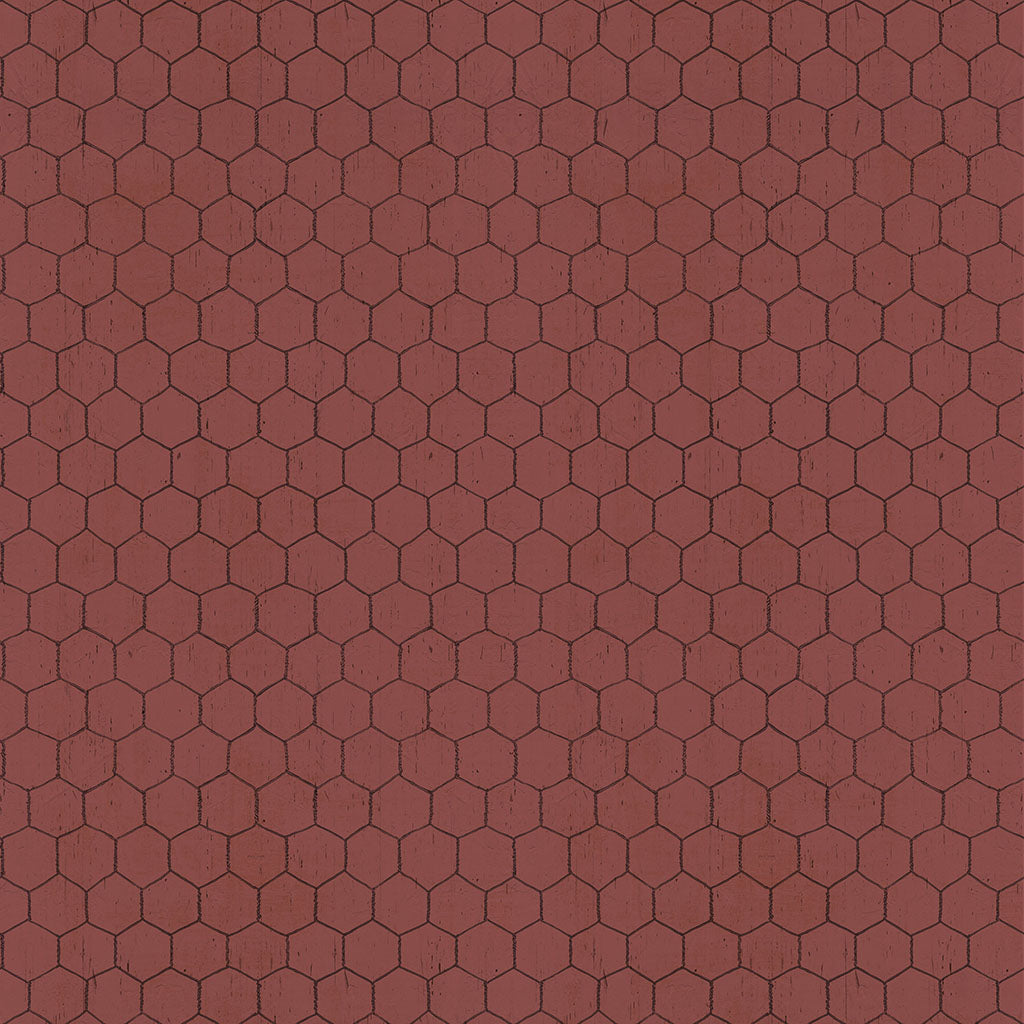 On the Farm Chicken Wire - Light Brick fabric from Clothworks