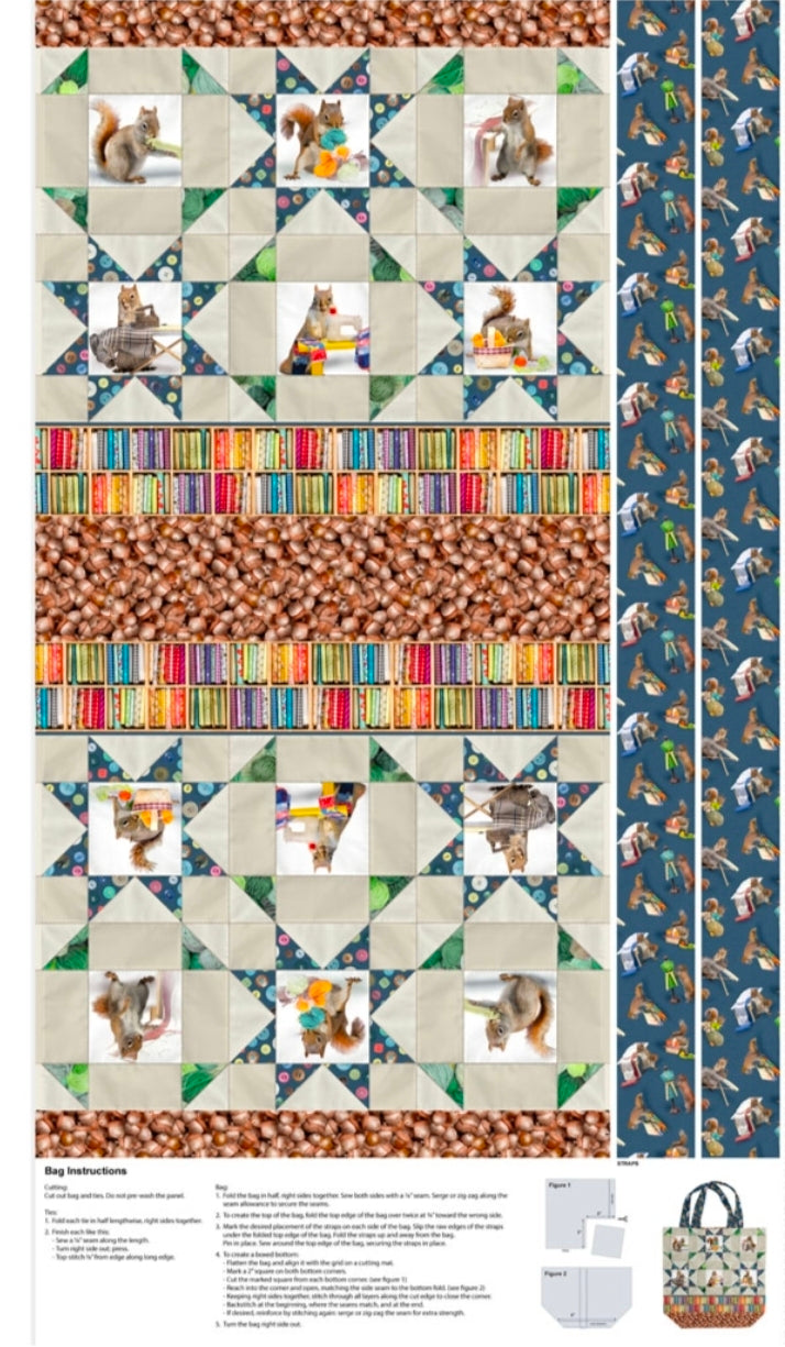 Secret Life of Squirrels Bag Panel