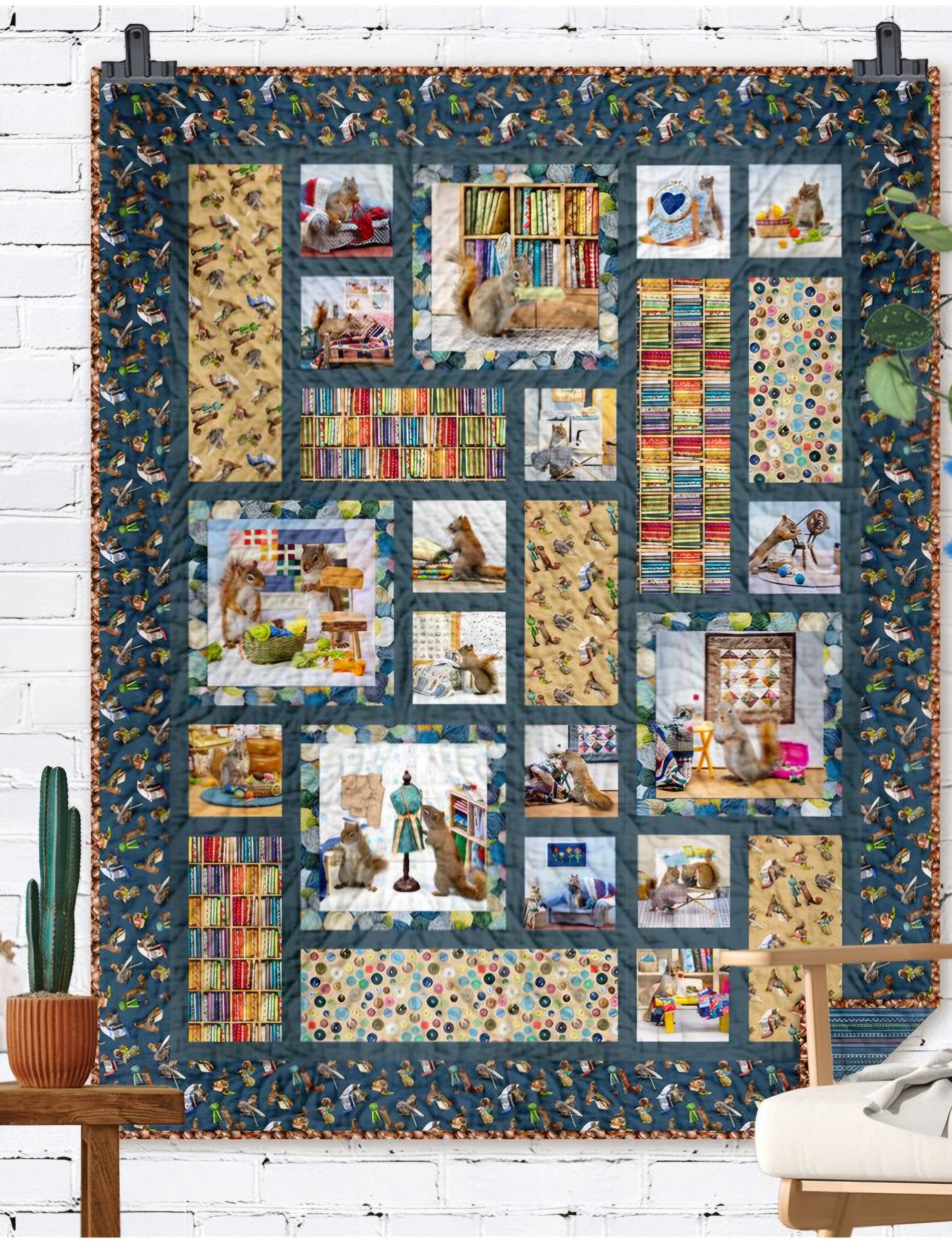 Secret Life of Squirrels IV Quilt Kit
