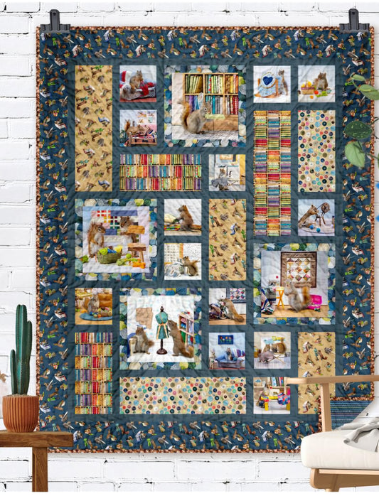 Secret Life of Squirrels IV Quilt Kit