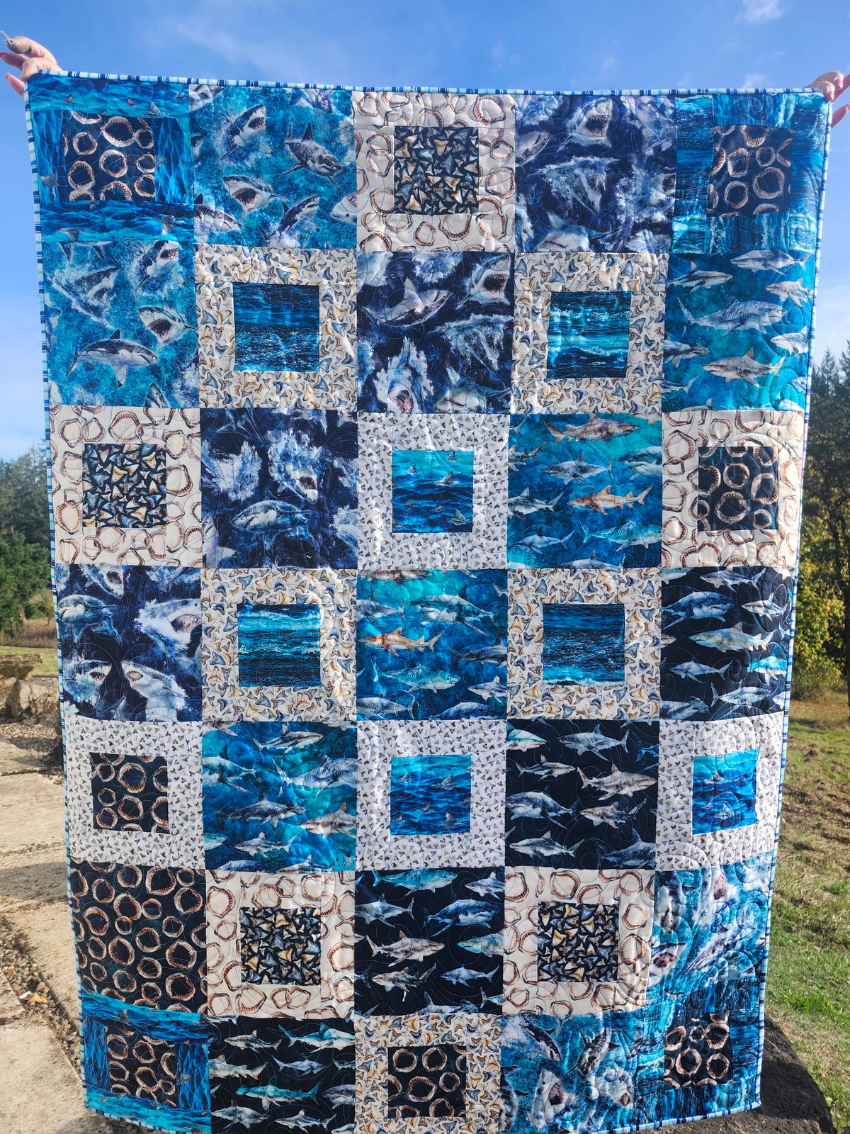 Shark Quilt Kit – Into the Deep
