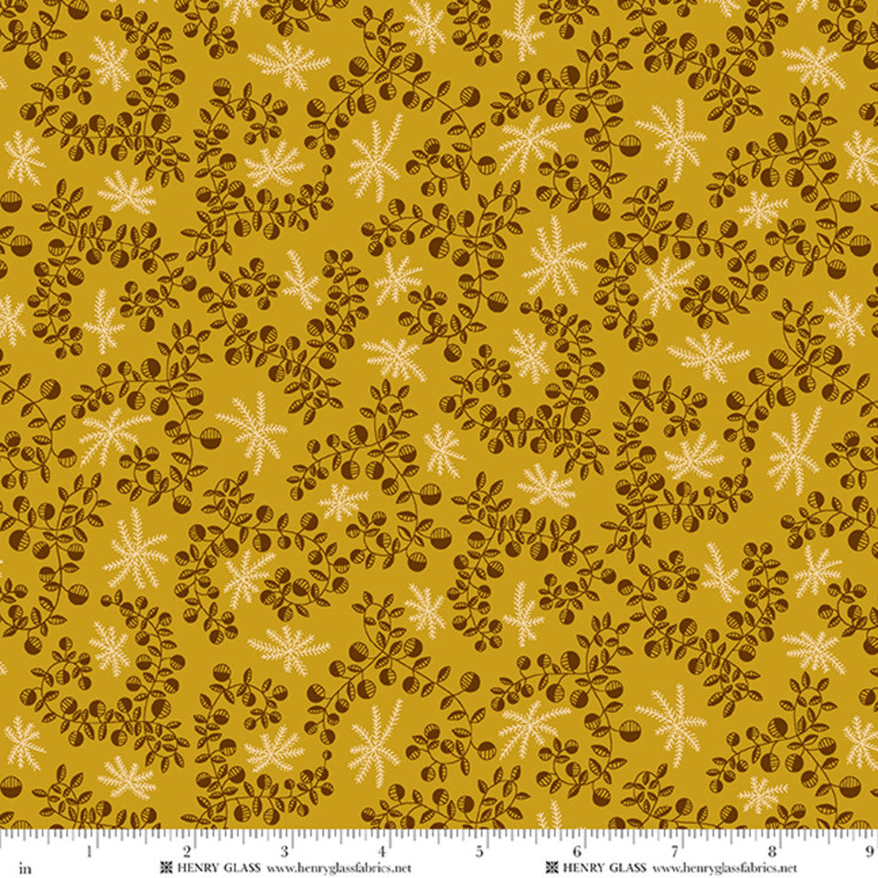 Scrap Basket Besties Looped Leaves - Mustard
